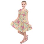 Abstract Pattern Design Scrapbooking Kids  Short Sleeve Dress