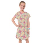 Abstract Pattern Design Scrapbooking Kids  Drop Waist Dress