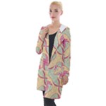 Abstract Pattern Design Scrapbooking Hooded Pocket Cardigan