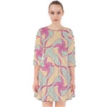 Abstract Pattern Design Scrapbooking Smock Dress