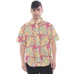 Abstract Pattern Design Scrapbooking Men s Short Sleeve Shirt