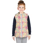 Abstract Pattern Design Scrapbooking Kids  Hooded Puffer Vest