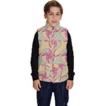 Abstract Pattern Design Scrapbooking Kid s Button Up Puffer Vest