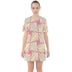 Sixties Short Sleeve Mini Dress 