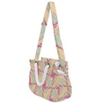 Abstract Pattern Design Scrapbooking Rope Handles Shoulder Strap Bag