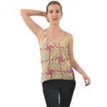 Abstract Pattern Design Scrapbooking Chiffon Cami