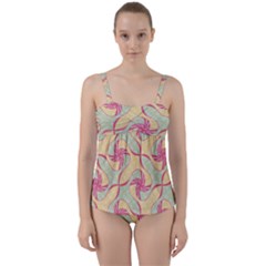 Twist Front Tankini Set 