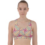 Abstract Pattern Design Scrapbooking Back Weave Sports Bra