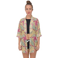 Open Front Chiffon Kimono 