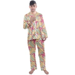 Men s Long Sleeve Satin Pajamas Set 