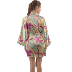 Long Sleeve Satin Kimono 