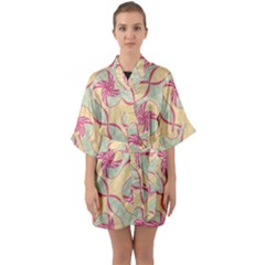 Half Sleeve Satin Kimono  