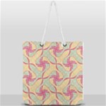 Abstract Pattern Design Scrapbooking Full Print Rope Handle Tote (Large)