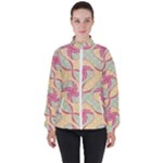 Abstract Pattern Design Scrapbooking Women s High Neck Windbreaker