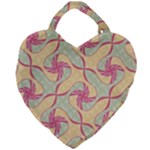 Abstract Pattern Design Scrapbooking Giant Heart Shaped Tote