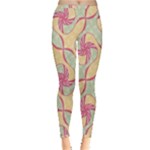 Abstract Pattern Design Scrapbooking Inside Out Leggings