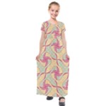 Abstract Pattern Design Scrapbooking Kids  Short Sleeve Maxi Dress