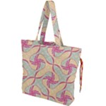 Abstract Pattern Design Scrapbooking Drawstring Tote Bag