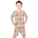 Abstract Pattern Design Scrapbooking Kids  T-Shirt and Shorts Set