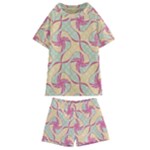 Abstract Pattern Design Scrapbooking Kids  Swim T-Shirt and Shorts Set