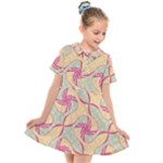 Abstract Pattern Design Scrapbooking Kids  Short Sleeve Shirt Dress