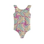 Abstract Pattern Design Scrapbooking Kids  Frill Swimsuit