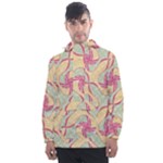 Abstract Pattern Design Scrapbooking Men s Front Pocket Pullover Windbreaker