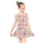 Abstract Pattern Design Scrapbooking Kids  Skater Dress Swimsuit