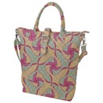 Abstract Pattern Design Scrapbooking Buckle Top Tote Bag