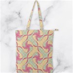 Abstract Pattern Design Scrapbooking Double Zip Up Tote Bag