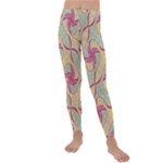 Abstract Pattern Design Scrapbooking Kids  Lightweight Velour Leggings