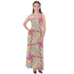 Abstract Pattern Design Scrapbooking Sleeveless Velour Maxi Dress