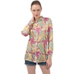 Abstract Pattern Design Scrapbooking Long Sleeve Satin Shirt