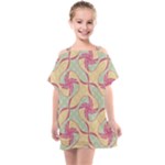 Abstract Pattern Design Scrapbooking Kids  One Piece Chiffon Dress