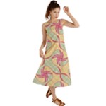 Abstract Pattern Design Scrapbooking Summer Maxi Dress