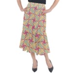 Abstract Pattern Design Scrapbooking Midi Mermaid Skirt