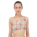 Abstract Pattern Design Scrapbooking Spliced Up Bikini Top 