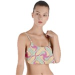 Abstract Pattern Design Scrapbooking Layered Top Bikini Top 