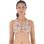 Abstract Pattern Design Scrapbooking Perfectly Cut Out Bikini Top