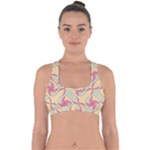 Abstract Pattern Design Scrapbooking Cross Back Hipster Bikini Top 