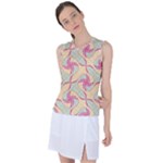 Abstract Pattern Design Scrapbooking Women s Sleeveless Sports Top