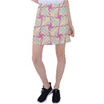 Abstract Pattern Design Scrapbooking Tennis Skirt