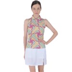 Abstract Pattern Design Scrapbooking Women s Sleeveless Polo T-Shirt