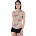 Abstract Pattern Design Scrapbooking Back Cut Out Sport T-Shirt