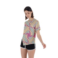 Asymmetrical Short Sleeve Sports T-Shirt 