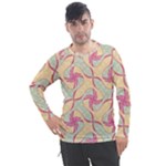 Abstract Pattern Design Scrapbooking Men s Pique Long Sleeve T-Shirt