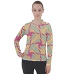 Abstract Pattern Design Scrapbooking Women s Pique Long Sleeve T-Shirt