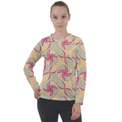 Abstract Pattern Design Scrapbooking Women s Long Sleeve Raglan T