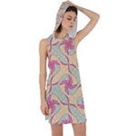 Abstract Pattern Design Scrapbooking Racer Back Hoodie Dress