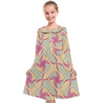 Abstract Pattern Design Scrapbooking Kids  Midi Sailor Dress